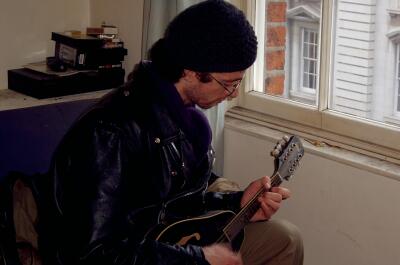 Mark playing the mandolin